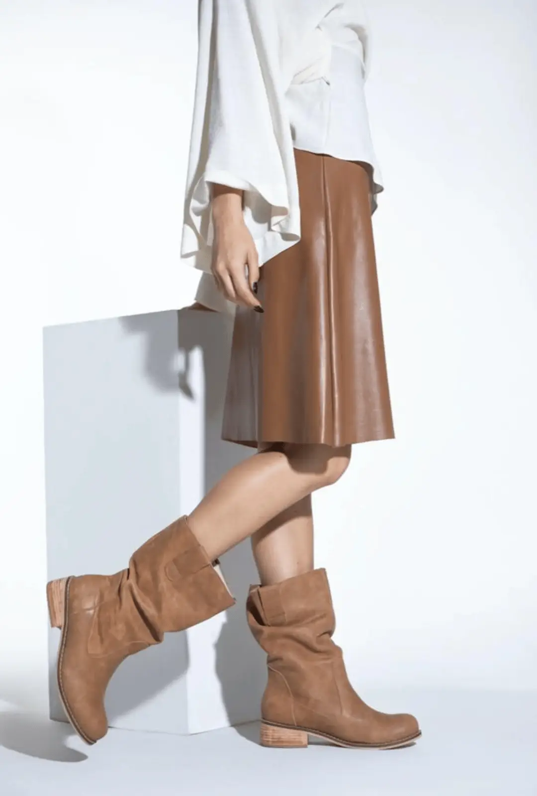Bota Cuero Camel Agustina