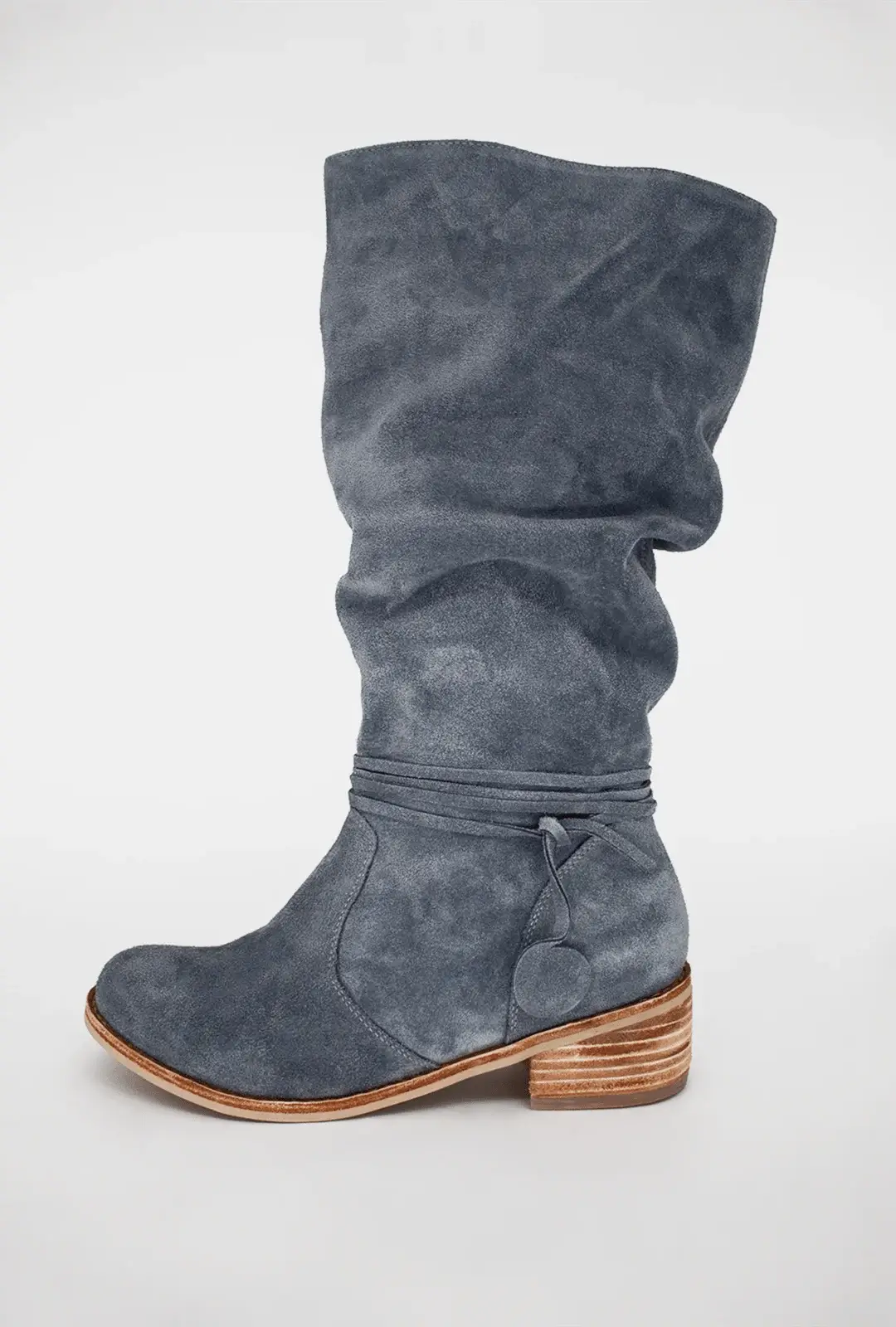 Bota Belen Gris Taco Bajo
