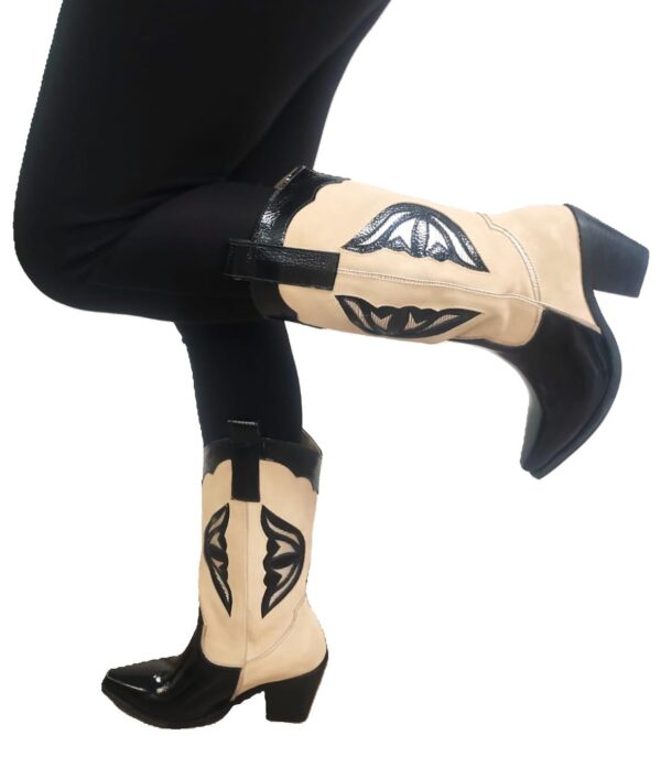 Texana Pauly Negro Beige Cuero